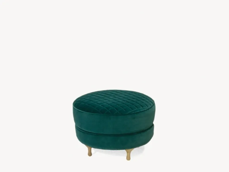 Pouf rotondo in tessuto imbottito Big Mama di Moroso