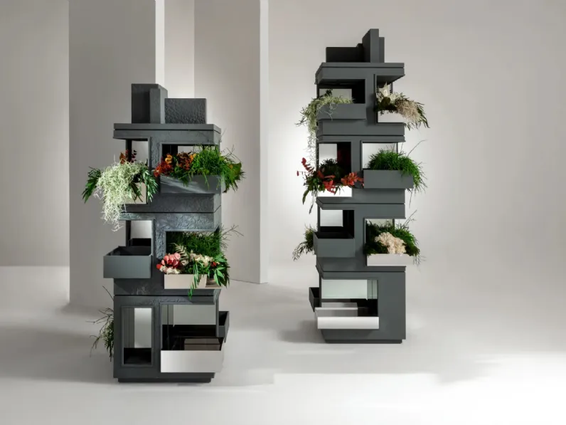 Contenitore per vasi di fiori con finitura effetto cemento Vertical Garden di Laura Meroni