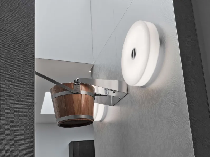 Lampada da perete con diffusore in vetro opale Button di Flos