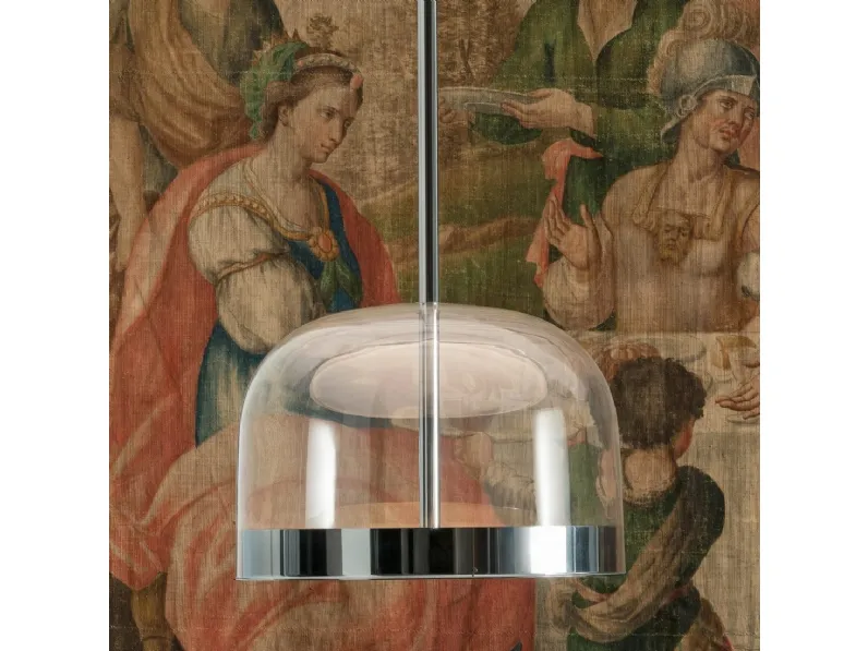 Lampada Equatore grande in vetro di Fontana Arte