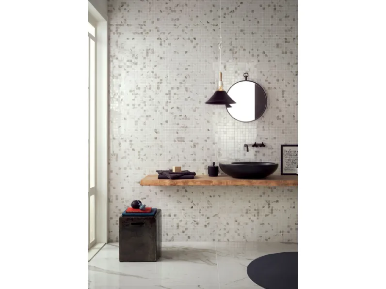 Piastrelle Dreaming Calacattashine a mosaico di Lea Ceramiche