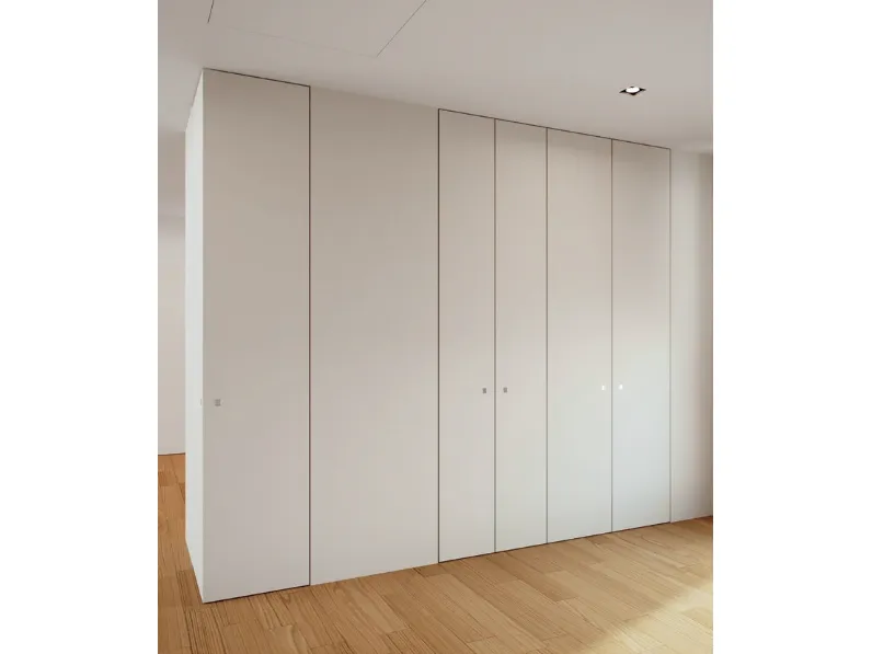 Armadio T100 e Combi box in MDF laccato bianco opaco di RasoParete