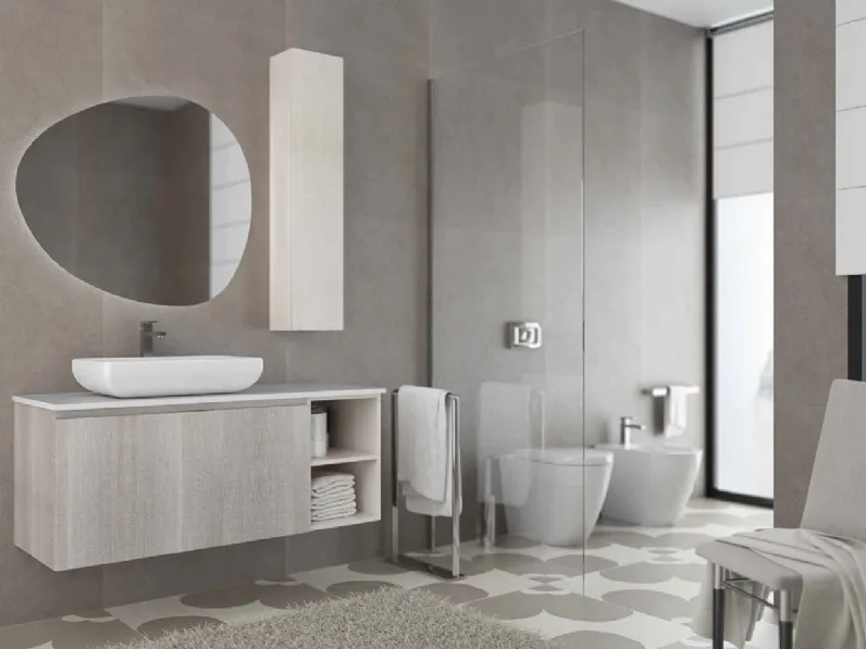 Mobile da bagno sospeso Newsmart NS27 di Artebaa