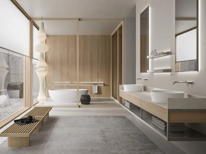 Mobile da Bagno sospeso in rovere nordico Fjord 24 03 di Milldue