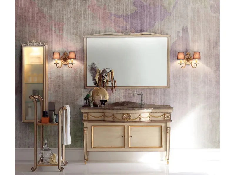 Mobile da Bagno 3016 oro antico, beige e marrone di Silvano Grifoni