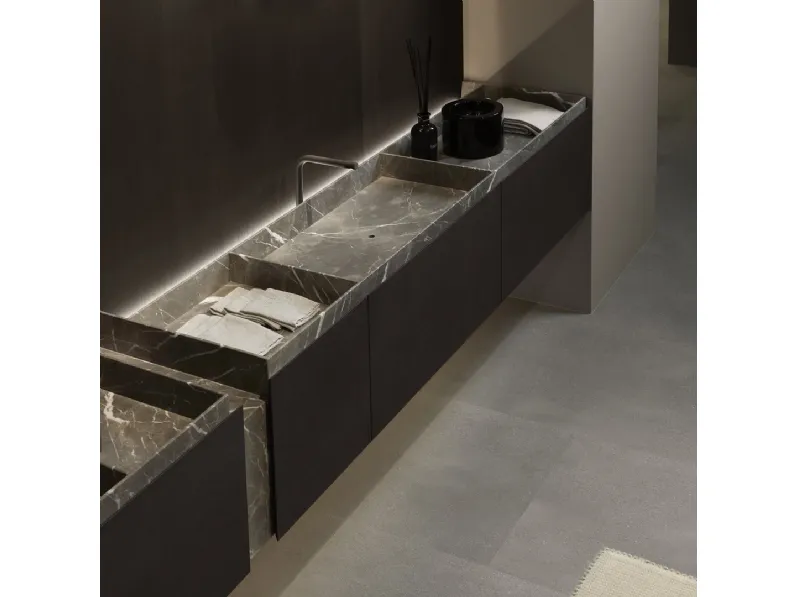 Mobile da Bagno Nabatei Rovere Grigio di Antoniolupi