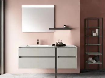 Mobile da Bagno Eden con top lavabo in legno massello di Cerasa