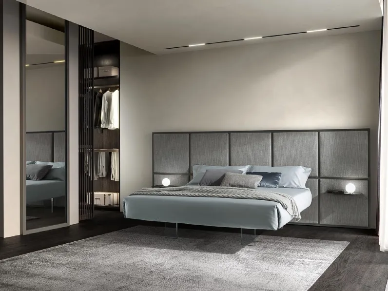 Letto Scacco Configurazione a 2 pannelli boiserie di Duomo Design