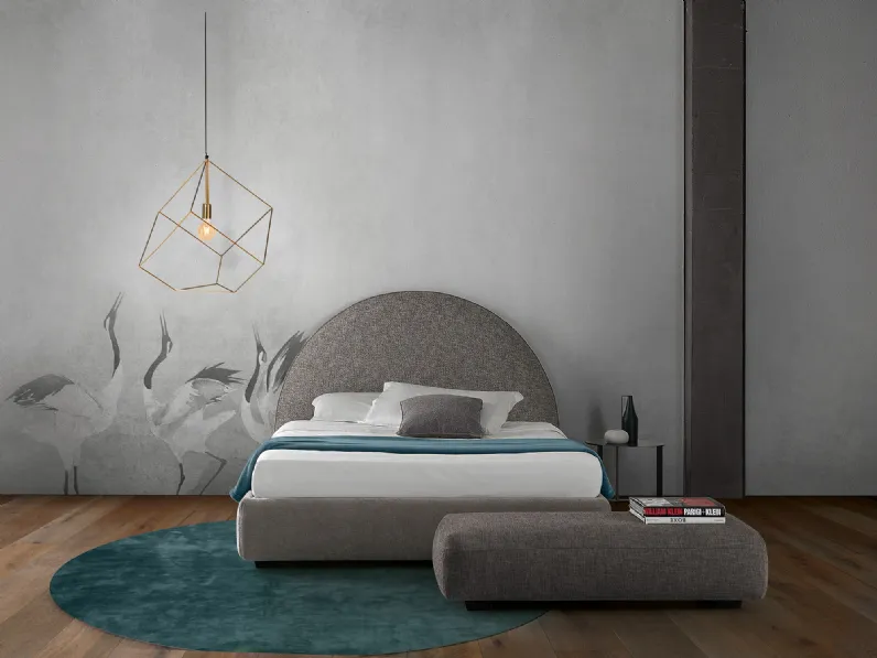 Letto con testiera curva Planet di GR Salotti