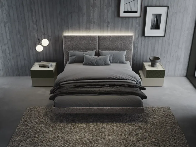 Letto Groove con testiera di Euro Design