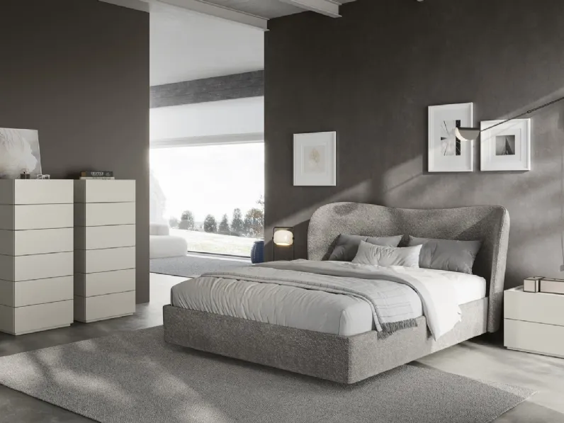 Letto con testiera curva Shine di Euro Design