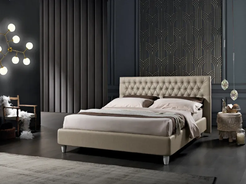 Letto matrimoniale in ecopelle Tender di Artigianaletti