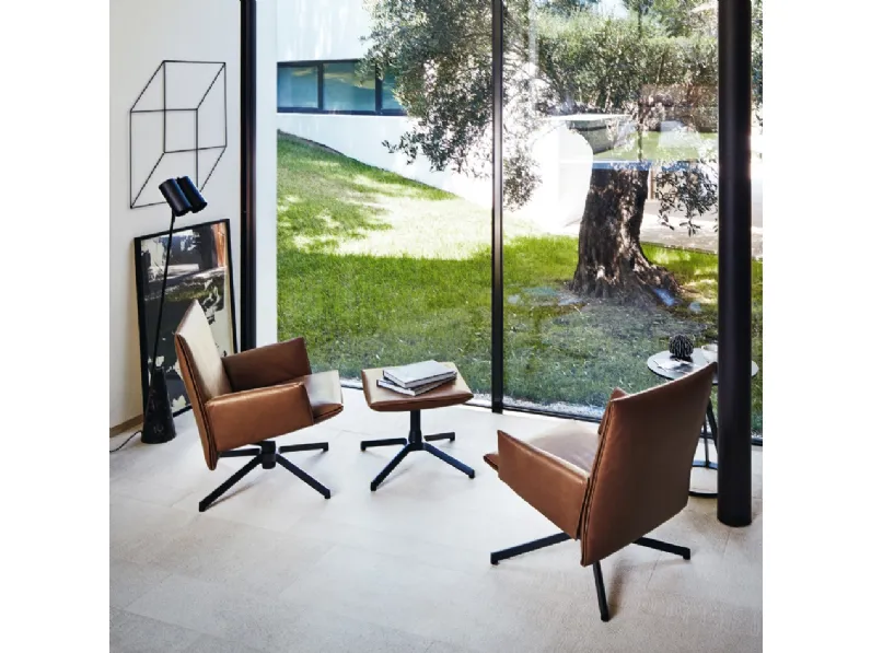 Poltroncina in pelle Pilot Chair di Knoll