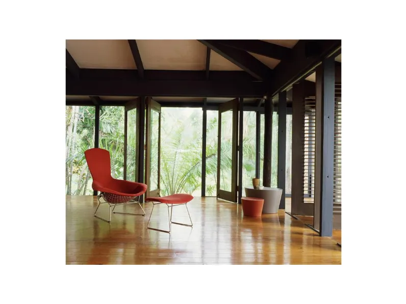 Poltrona Bertoia High Back Chair and Ottoman di Knoll