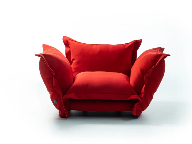 Poltrona in tessuto imbottito High Cloud di Moroso