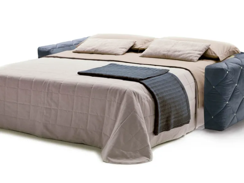 Divano letto in velluto trapuntato Douglas di Milano Bedding