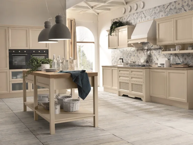 Cucina Classica con isola Harmony Shabby di Cucinesse