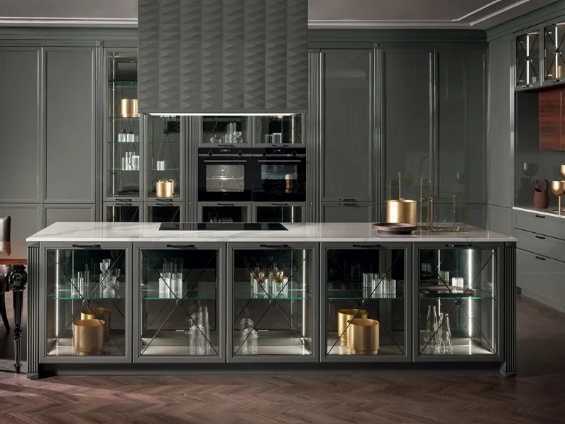 Cucina Classica con isola Luxury Glam di Aster Cucine