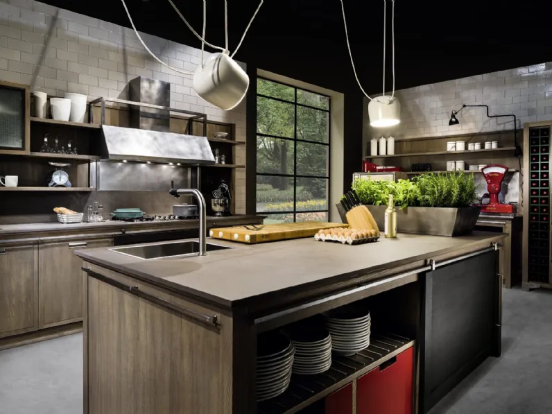 Cucina Design con isola Industrial Chic 4 de L'Ottocento