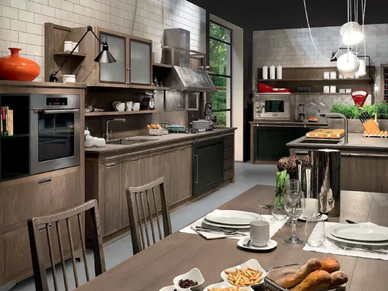 Cucina Design con isola Industrial Chic 4 de L'Ottocento