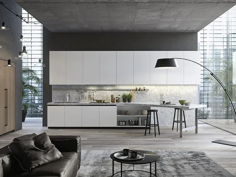 Cucina Design in rovere e laccato opaco Sistema 22 Ambiente 03 di Alta Cucine