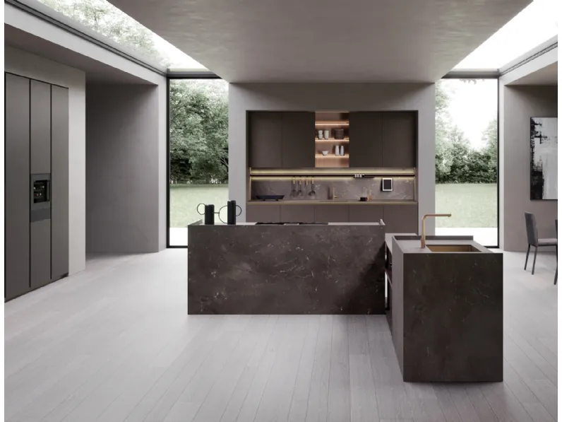 Cucina Design con isola T80 02 di Zecchinon Cucine