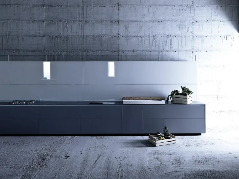 Cucina Design Artematica Vitrum Grigio Cemento di Valcucine