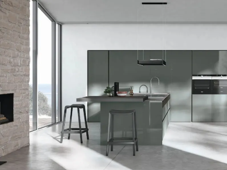 Cucina Moderna con isola Color Trend di Stosa