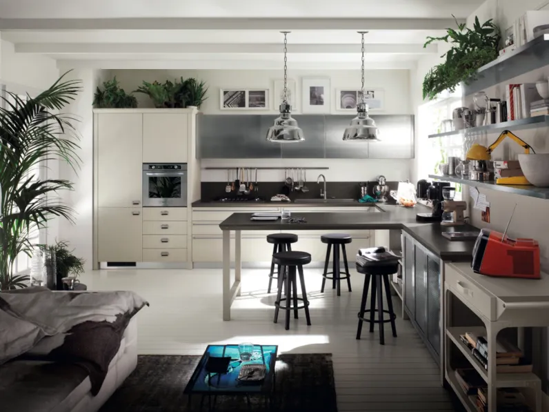 Cucina Moderna Diesel Social Kitchen in Rovere laccato Tortora di Scavolini