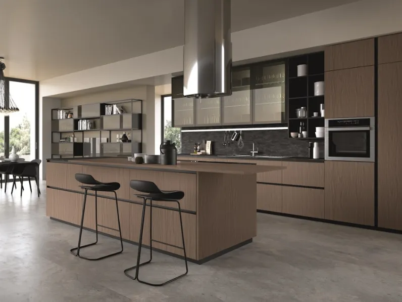 Cucina Moderna con isola Evolve 4 di Cucinesse