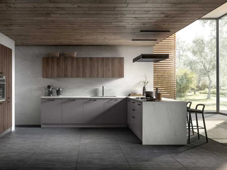 Cucina Moderna con penisola Joy 03 di GM Cucine