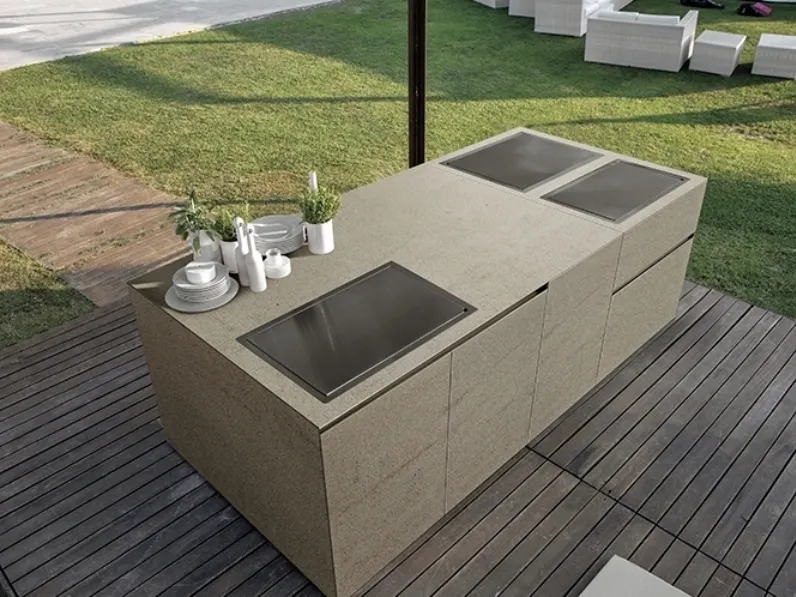 Cucina Moderna Outdoor in gres di Aster Cucine