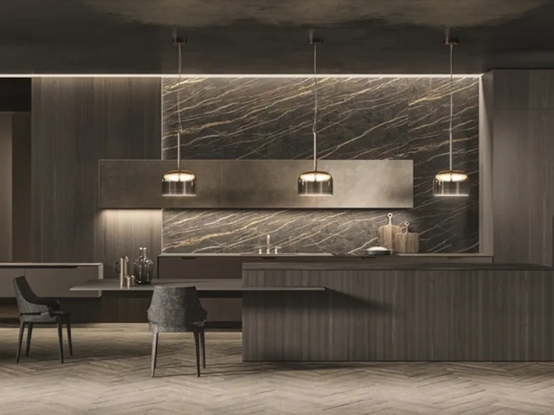 Cucina Moderna con isola Pure Glam di Aster Cucine