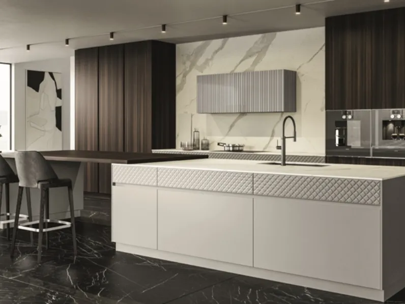 Cucina Moderna con isola Pure Glam di Aster Cucine