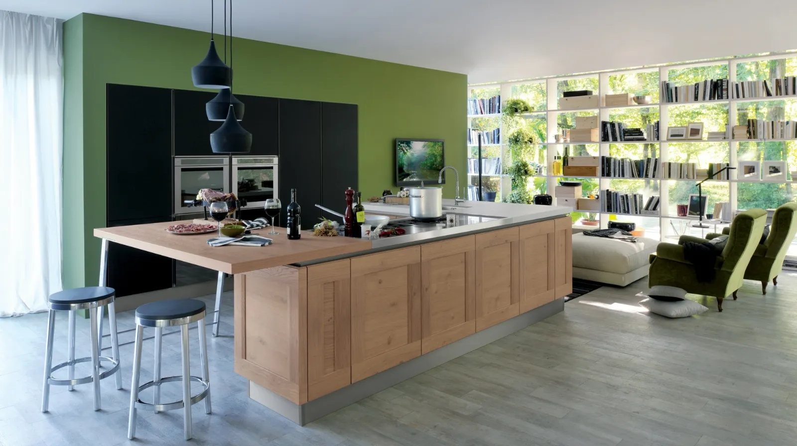 Cucina con penisola Veneta Cucine Riflex