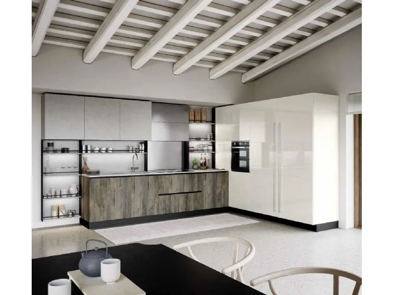 Cucina Moderna angolare Trend Maniglia Home 01 di Forma Cucine