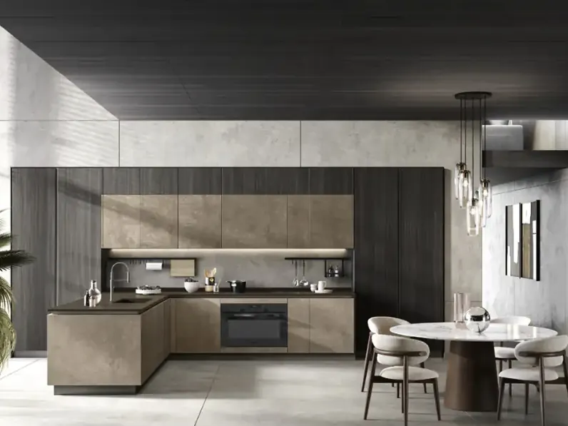 Cucina Moderna con penisola Venere 01 di Moretti Cucine