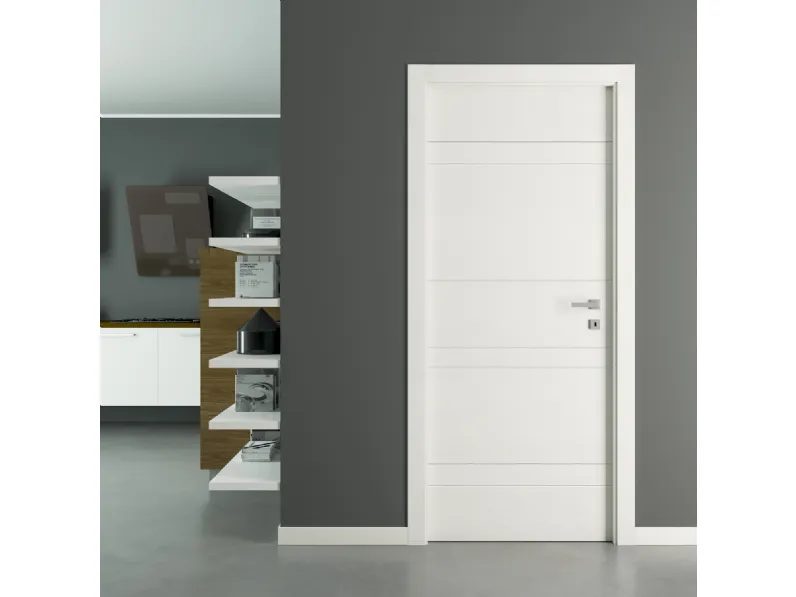 Porta interna Living LV02 in legno laccato di Sololegno