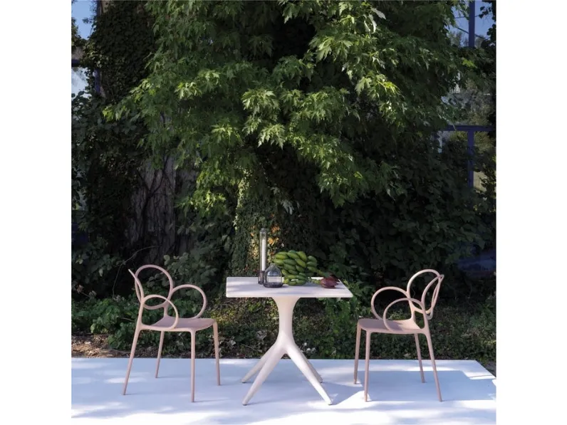 Sedia impilabile per esterno Sissi Green Collection di Driade
