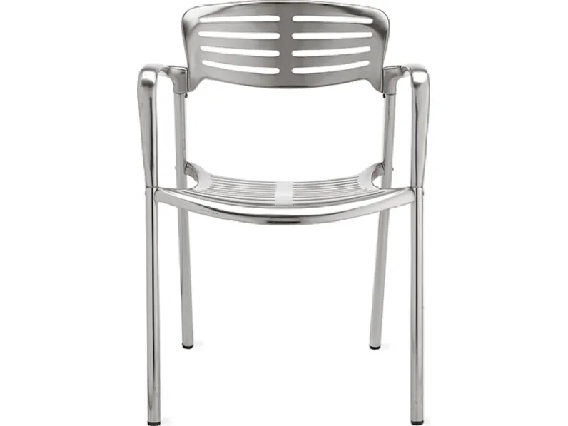 Sedia in alluminio Toledo Stacking Chair di Knoll