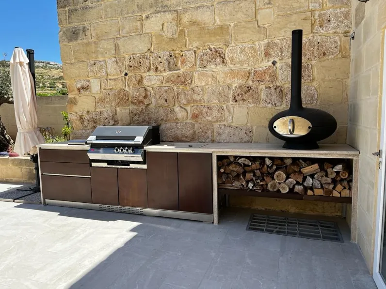 Cucina da esterno Via Nolfi Acciaio corten di OF Outdoor kitchens