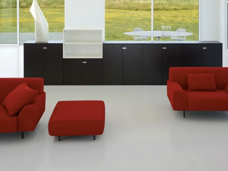 Armadio Archivio in melaminico Nero Colourfold di Knoll