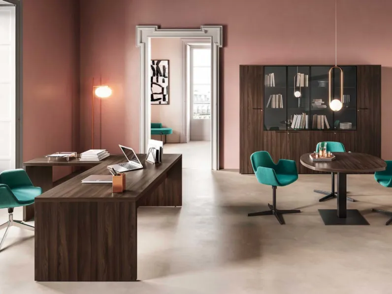 Scrivania Direzionale Funny Plus 2019 Fianco Legno di About Office